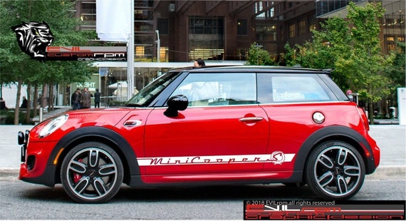 For Mini Cooper Type S Flag Side Stripe Vinyl Decal Sticker Graphics Kit
