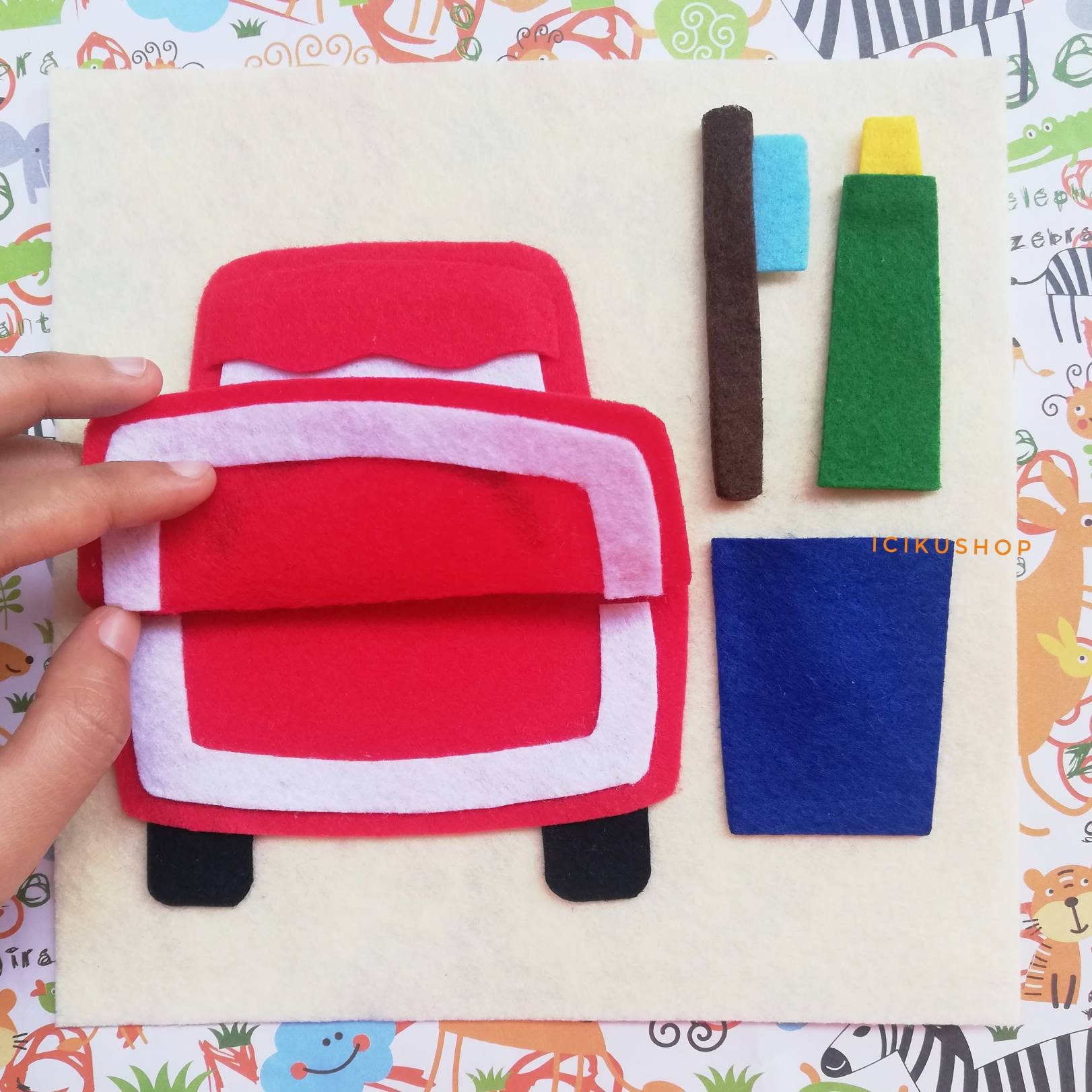 PDF, SVG : Brushing Car Teeth, No Sew Busy Book Page / Quiet Book Page ...