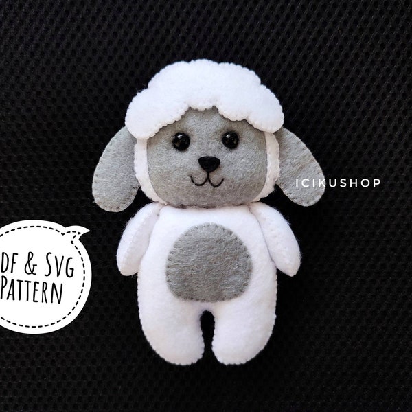 PDF, SVG : Sheep Doll Ornament Pattern and Tutorial