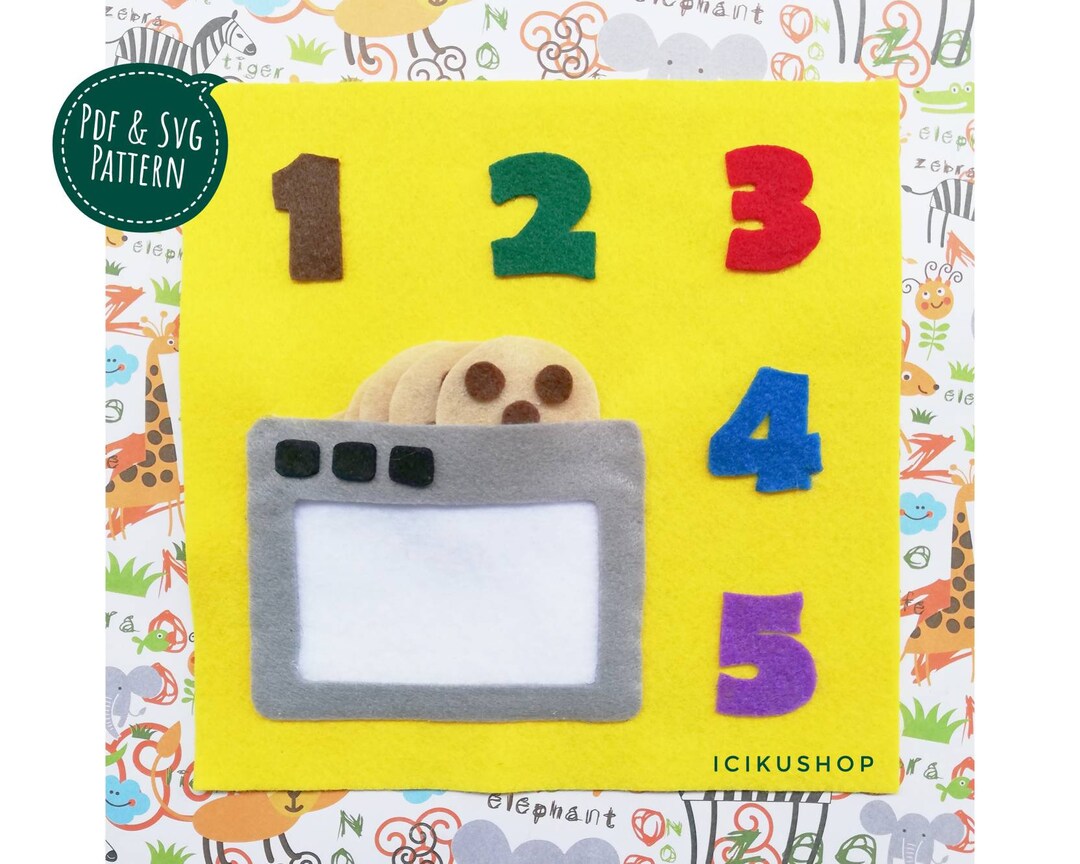 PDF, SVG : Cookies, No Sew Busy Book Page / Quiet Book Page Pattern and ...