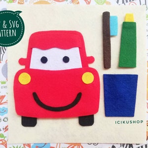 PDF, SVG : Brushing Car Teeth, No Sew Busy Book Page / Quiet Book Page ...