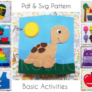 PDF, SVG : Basic Activities, Busy Book / Quiet Book Pattern and Tutorial
