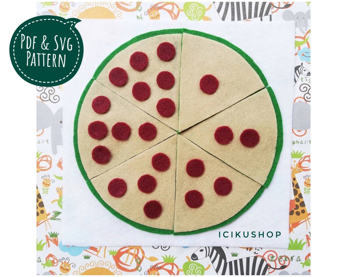 PDF, SVG : Pizza, No Sew Busy Book Page / Quiet Book Page Pattern and ...