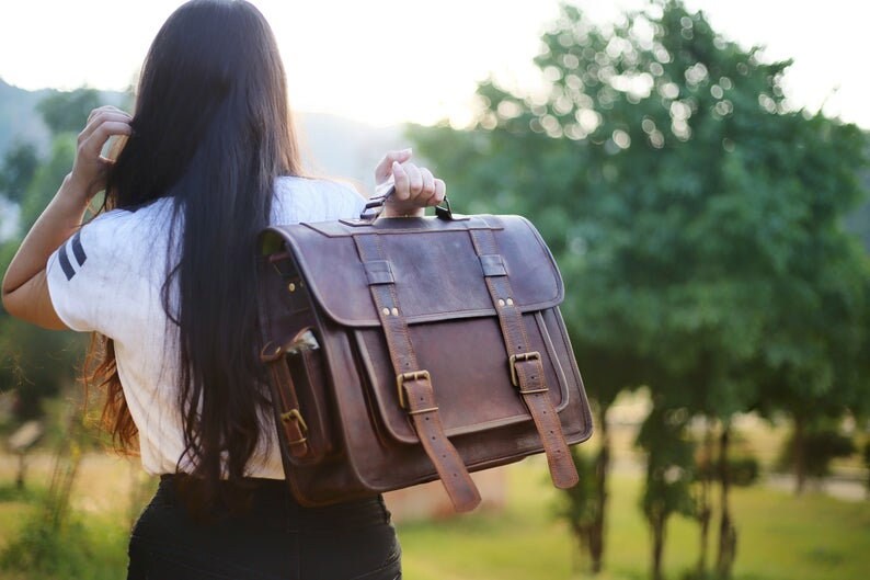 Handmade Laptop Messenger Bag for Men and Women Briefcase Laptop Bag Cross Body Shoulder Bag Backpack Bag Laptop Portfolio Messenger Bag