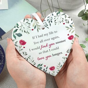 Regalo anniversario / Cuore di legno / Piccolo regalo romantico per fidanzata o fidanzato / Romantico ti amo regalo LC055