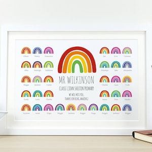 Personalised rainbow class name gift for teacher | VA236