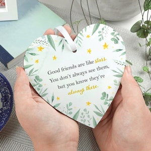 Regalo per amico / Cuore in legno fatto a mano / Regalo motivazionale Bestie / Idee regalo amicizia / Regalo BFF / Regalo di ringraziamento amico LC046