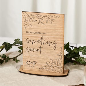 Sweet Cart Wedding Sign | Love is Sweet Sign | Candy Table Decor | Personalised Wooden Sign VA228