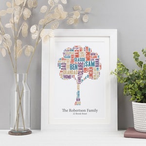 Personalised family tree word art | VA006