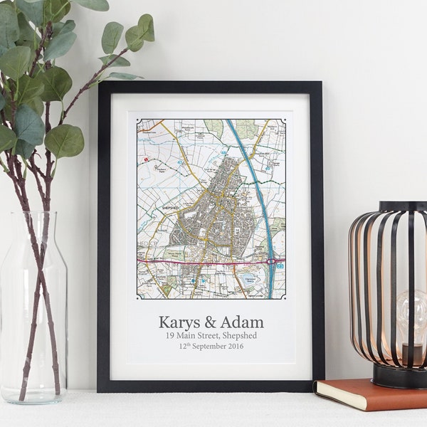 Special Place Map Print | Personalised New Home Gift | Anniversary Wedding Present | Retirement | Gift for Friend | Ordnance Survey VA102