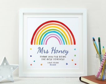 Thank you nursery teacher rainbow gift | VA229