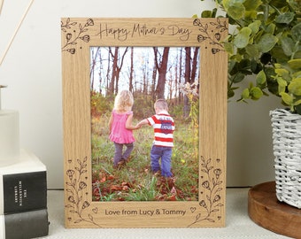 Personalised engraved photo frame for mum VA180