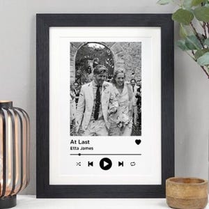 Custom Song Photo Print | Personalised Music Gift | First Dance, Wedding, Anniversary, Birthday Present VA066