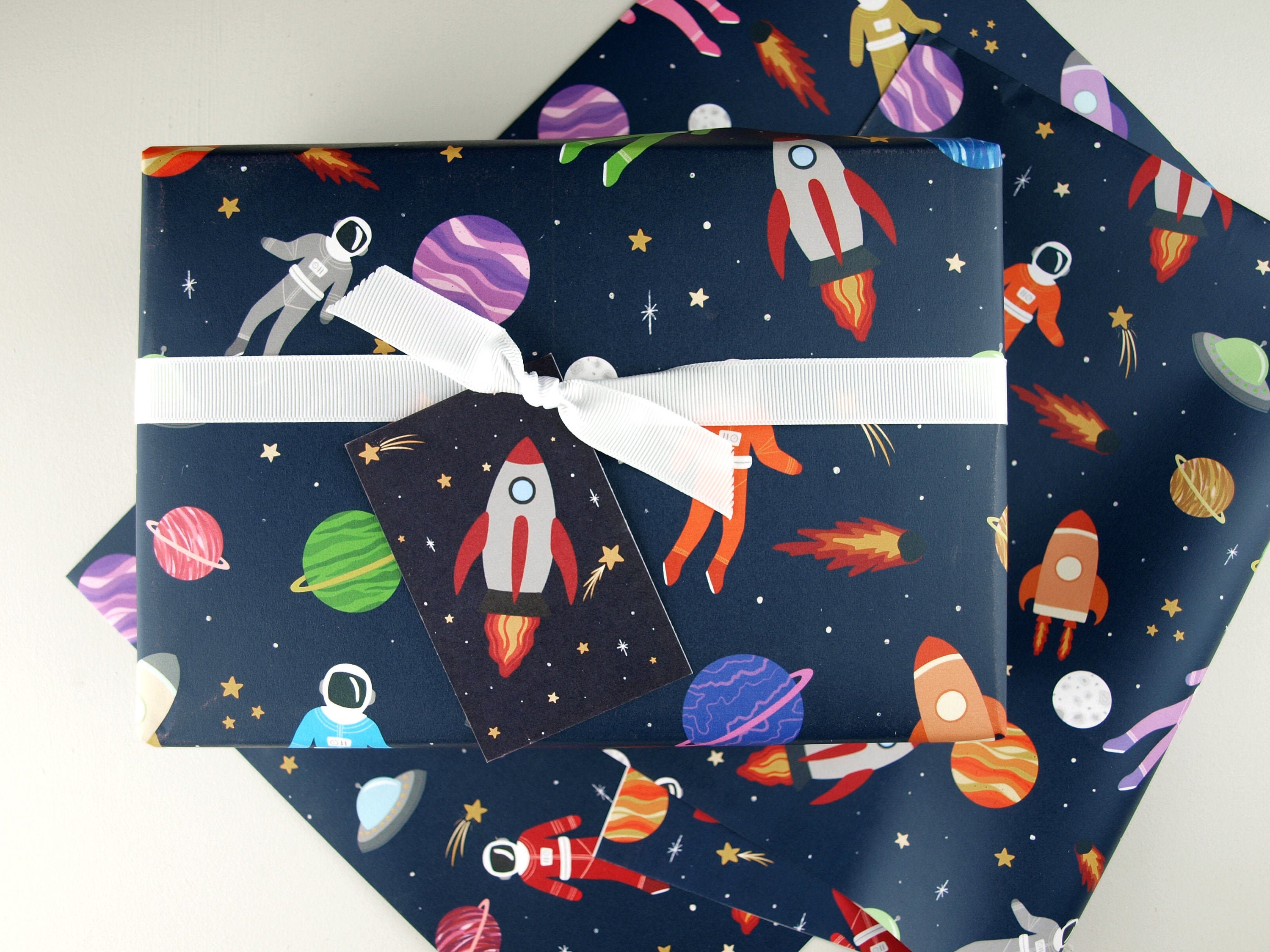 Outer Space Luxury Eco Wrapping Paper Premium Sheets Tags Etsy