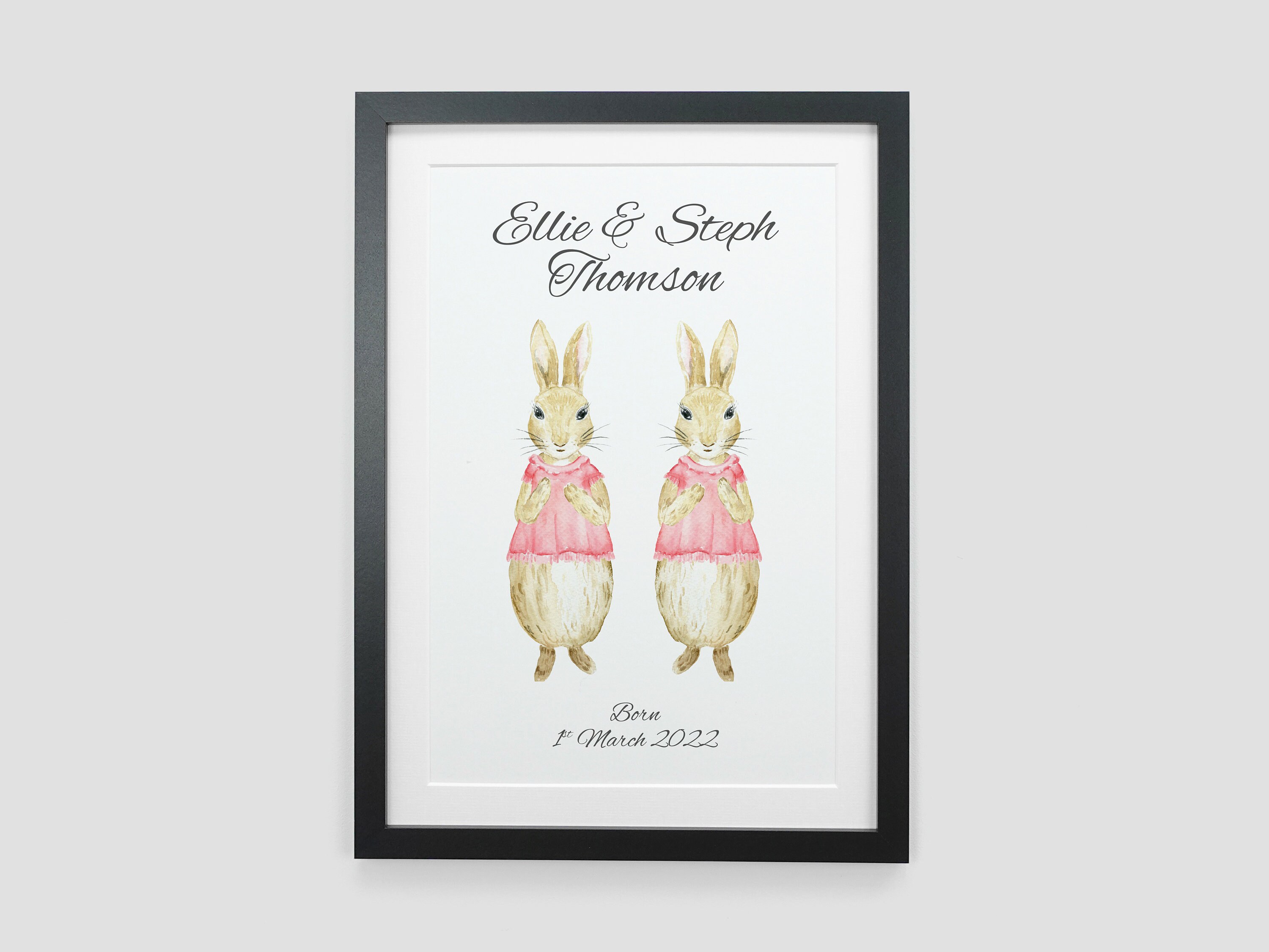 Gift for Twins Personalised Baby Twin Gift Twin Naming Day Etsy UK