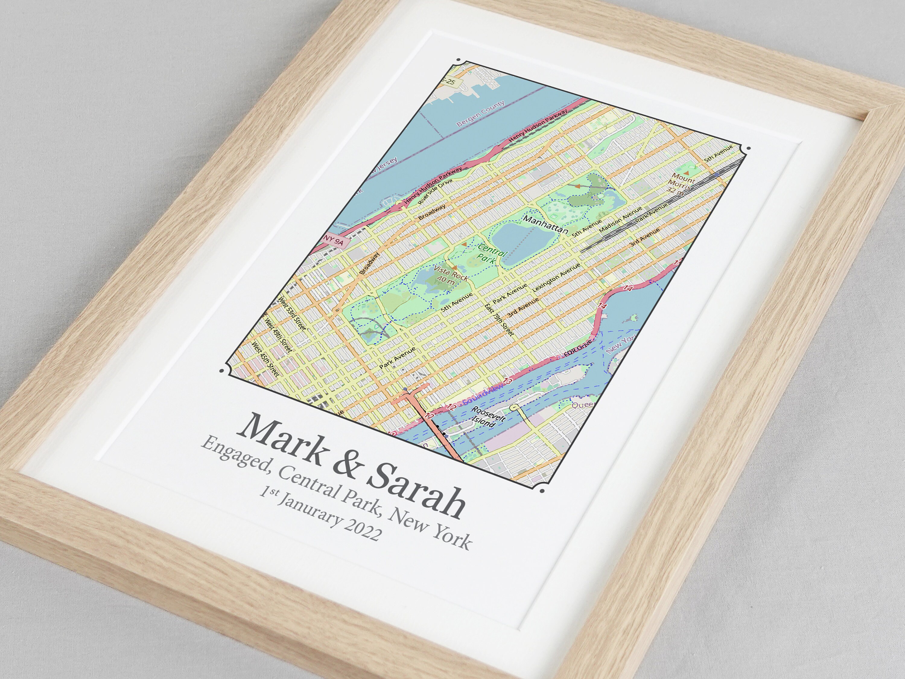 Postcode Map Personalised Personalised Location Map Print | New Home, Wedding Anniversary Gift ...