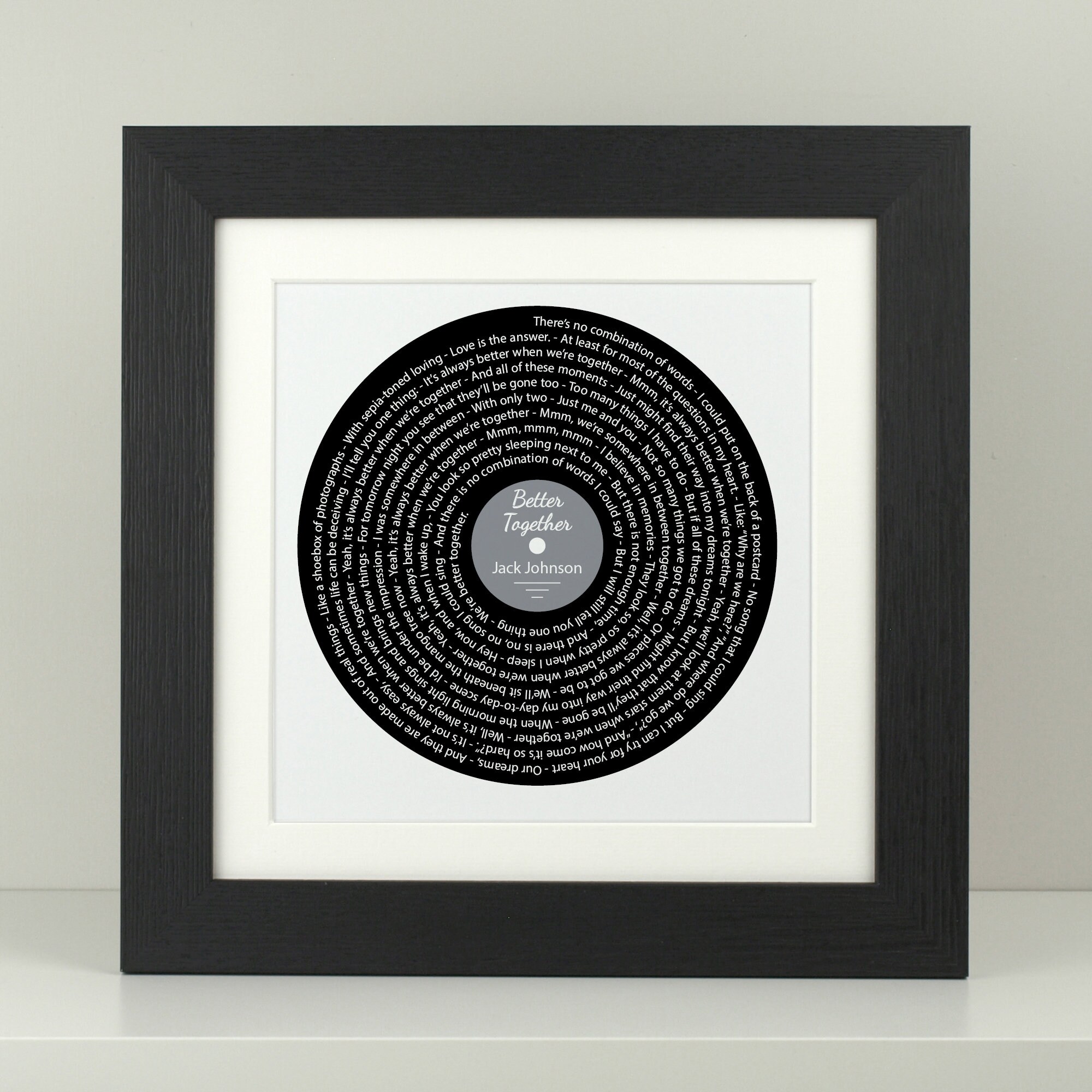 Jack Johnson Better Together Framed Song Lyrics Print Etsy Jack Johnson Better Together Framed Song Lyrics Print Etsy