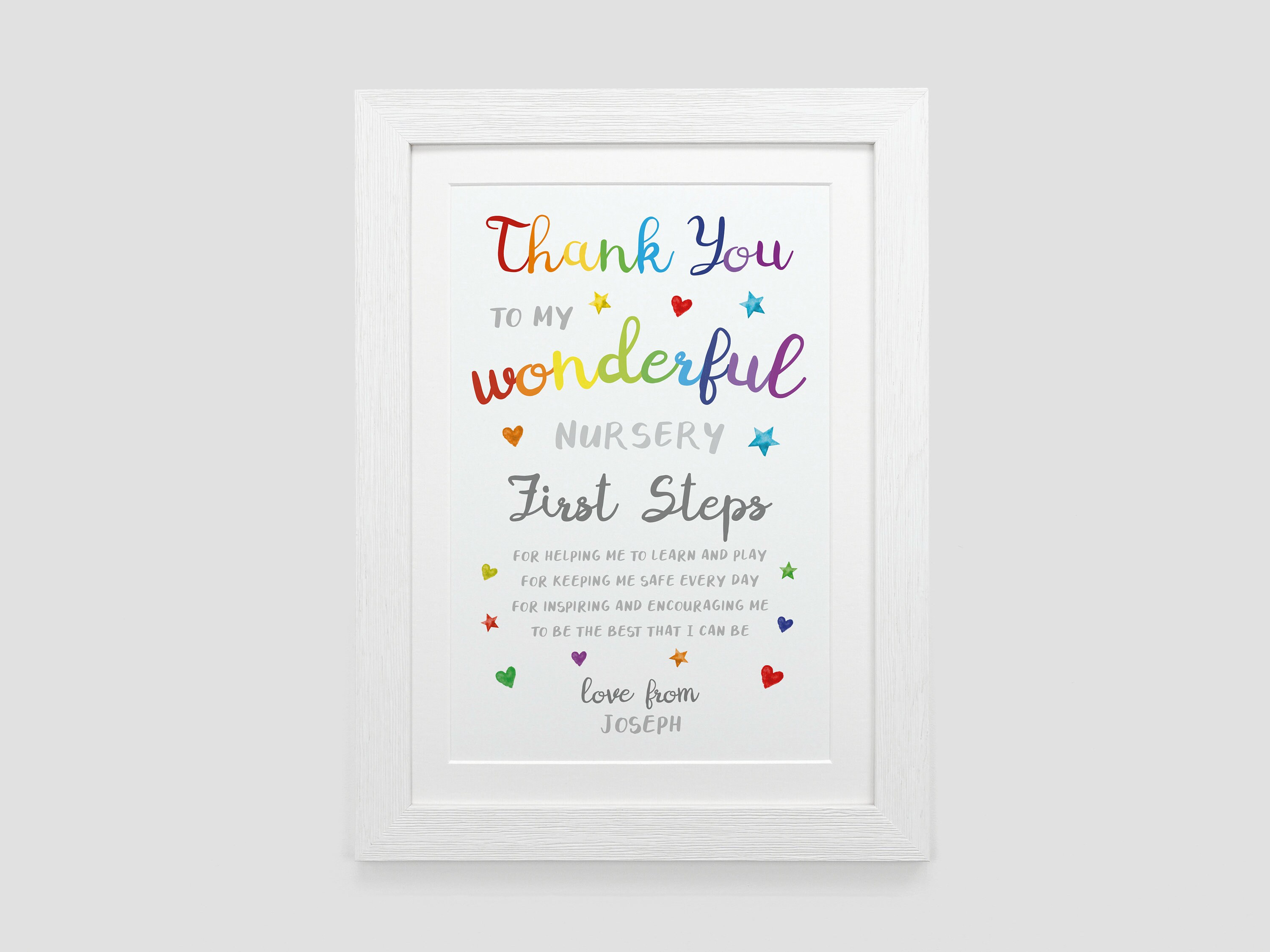 Stampa Poetica Per Insegnanti Lula Design – Poesia Arcobaleno – Formato A4 O A5 Senza Cornice – Regalo Di Ringraziamento Fine Anno Scolastico