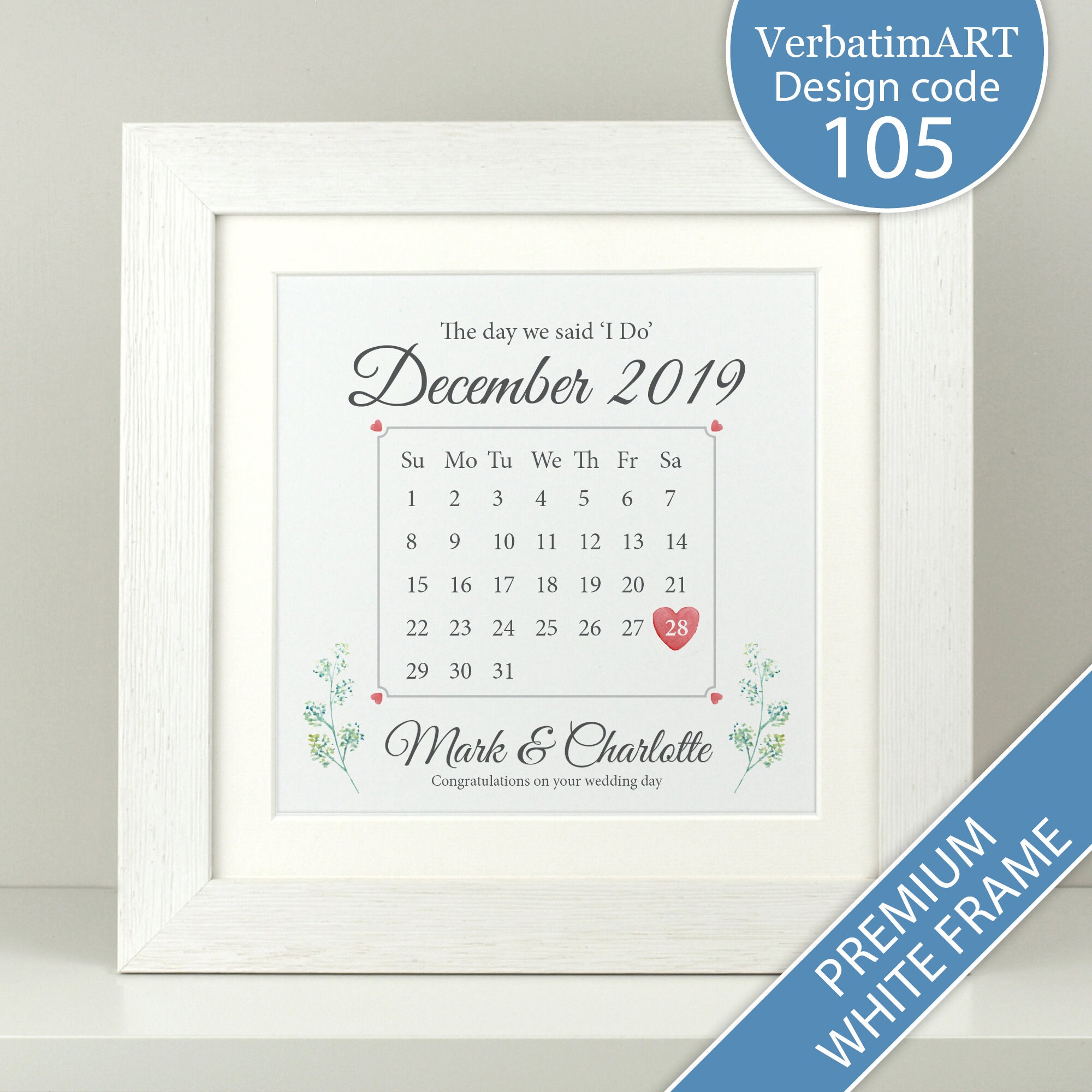 Personalised Wedding present / engagement gift / calendar Etsy