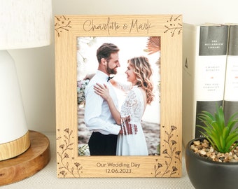 Personalised engraved photo frame VA185