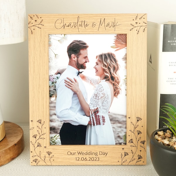 Personalised engraved photo frame VA185