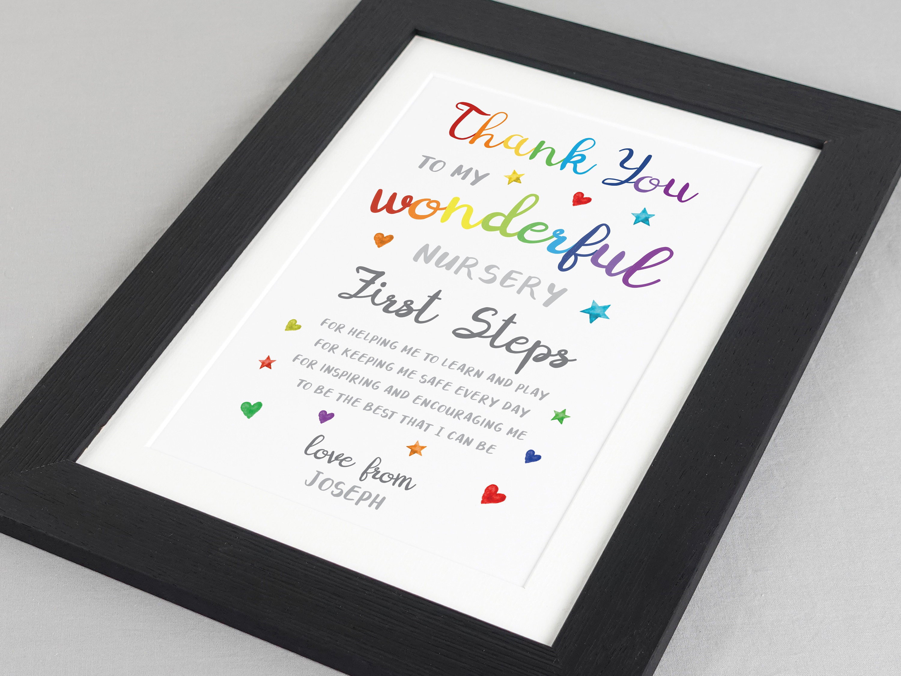 Stampa Poetica Per Insegnanti Lula Design – Poesia Arcobaleno – Formato A4 O A5 Senza Cornice – Regalo Di Ringraziamento Fine Anno Scolastico