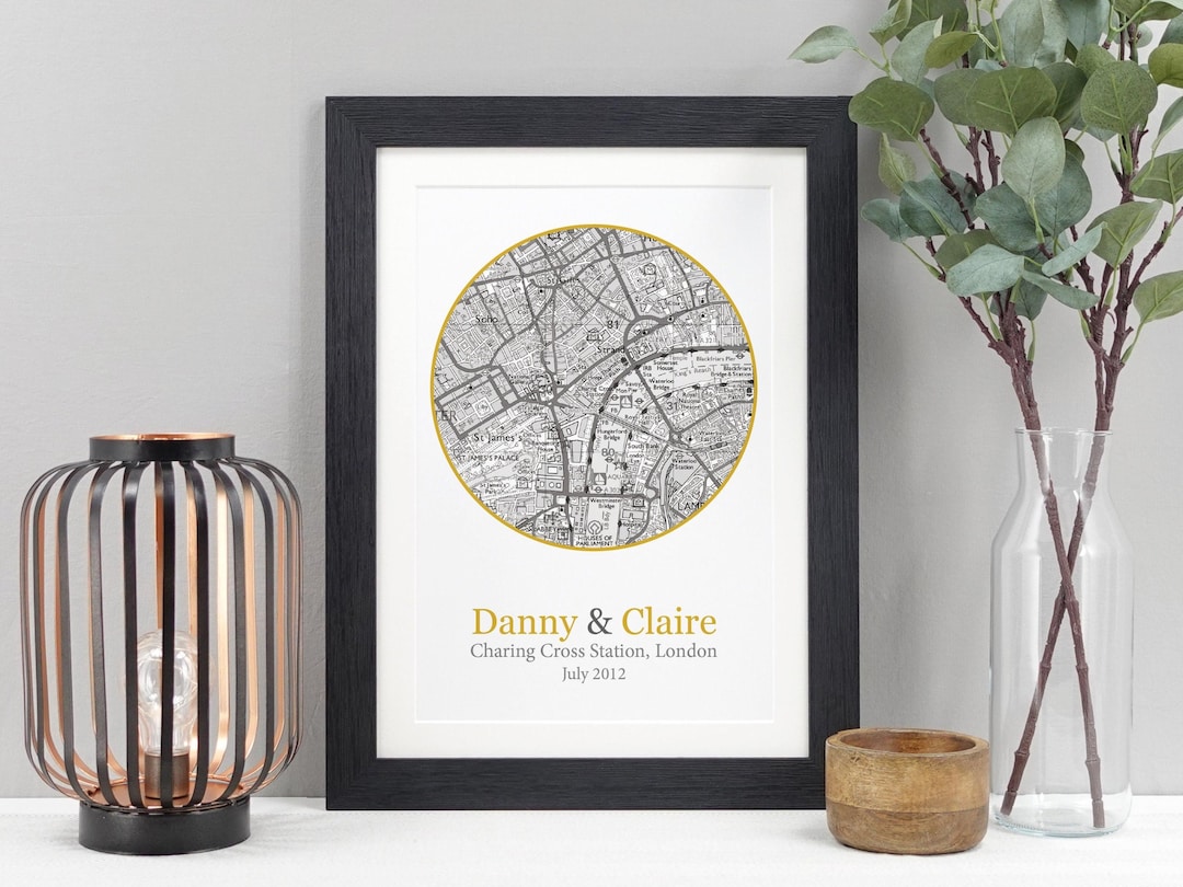 Custom City Map Art Print, Personalized Location Gift, Modern Home