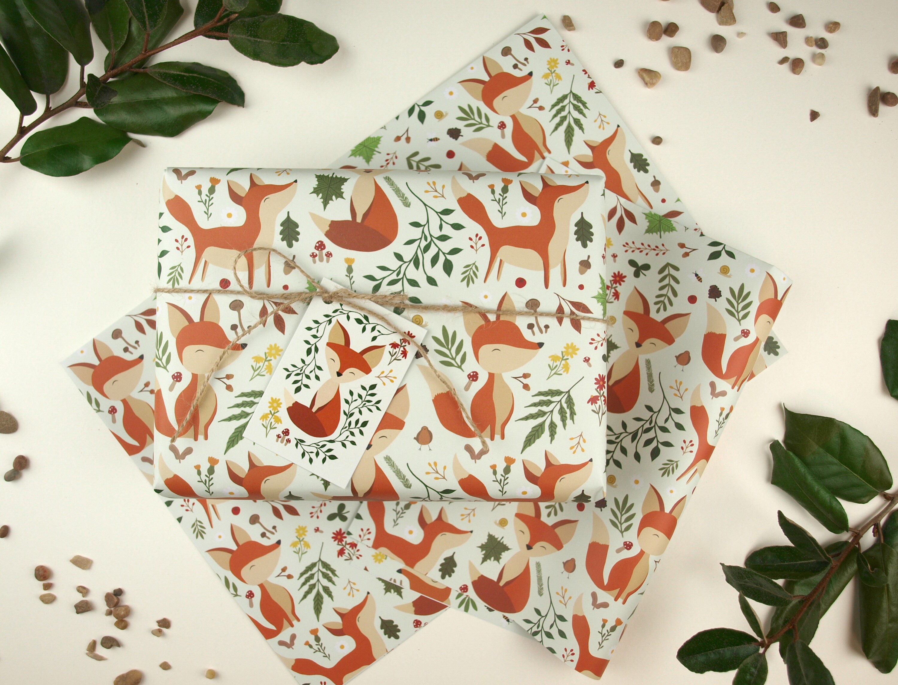 Fox Luxury Eco Wrapping Paper | Premium Quality Paper Sheets + Tag | …