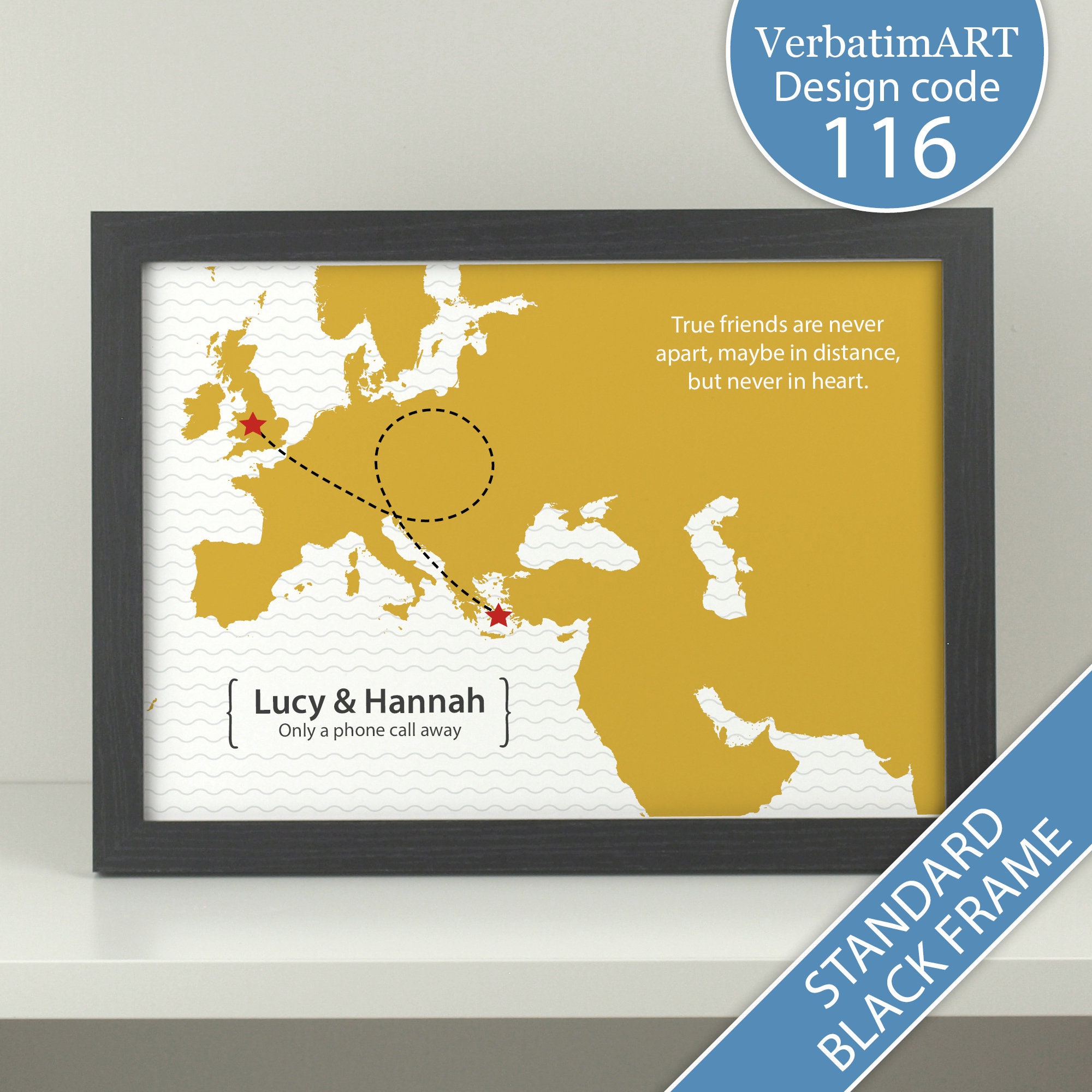 Personalised Friend leaving present / poster