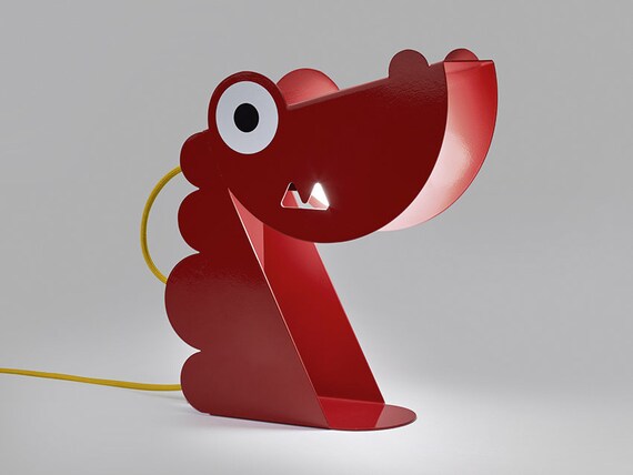 De Dragon A Chevet Rouge Noel Poser Animal Lampe ZTilwPkOuX