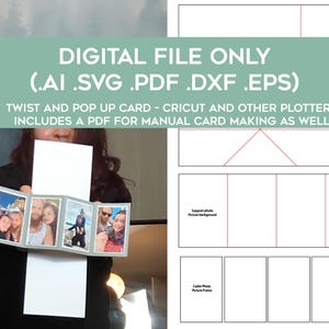 Fichier numérique Carte Pop-Up Saint-Valentin pour Cricut et Plotter de Découpe | dxf, .ai, .svg, .pdf, .eps