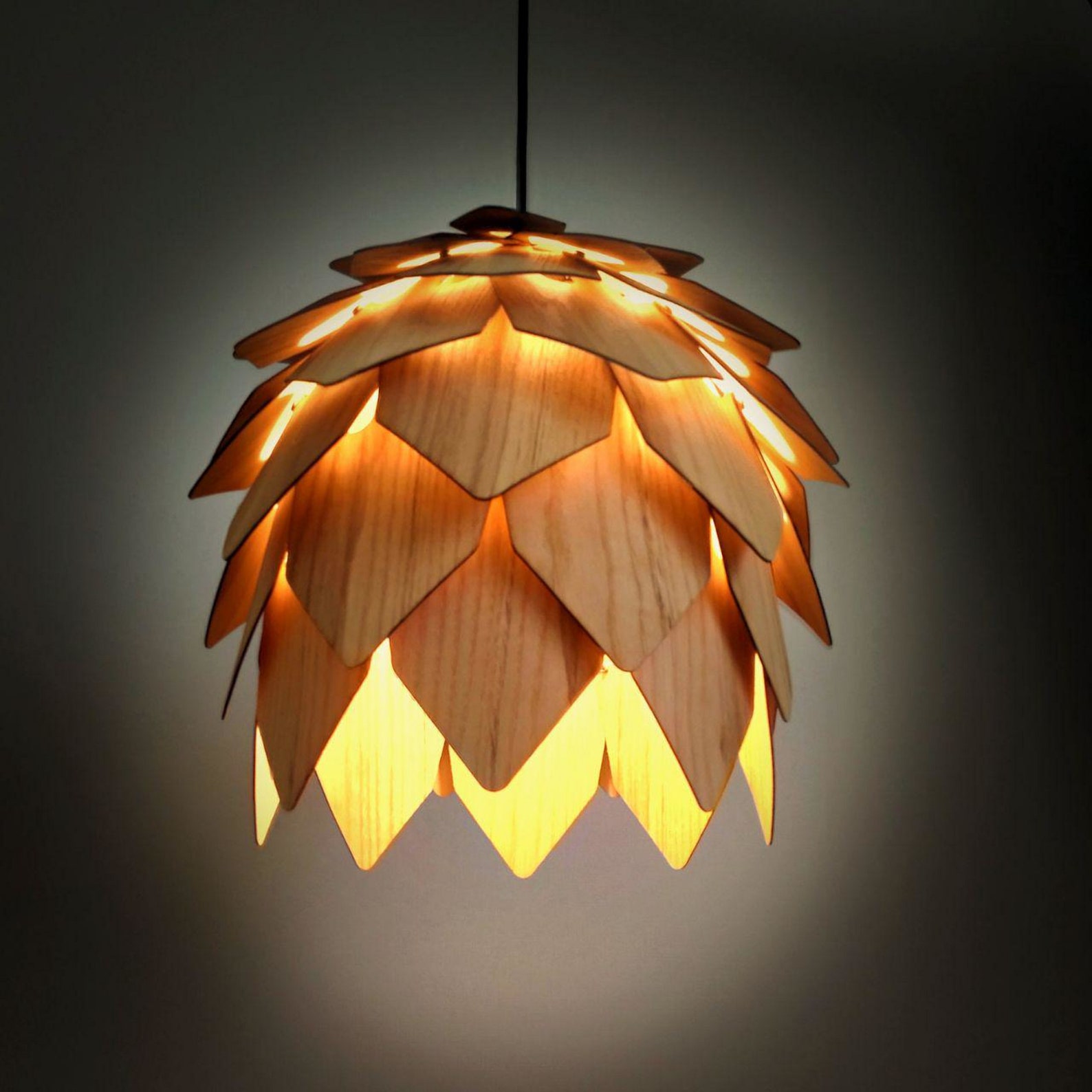 Wood Lamp /wood Lamp Shade/pendant Light /ceiling Lamp Etsy
