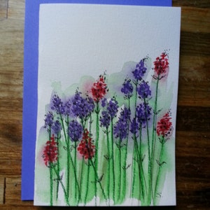 Blanko Karte, Grußkarte, Original Karte, Aquarell Karte, Blumen Karte, Blumen Karte, Unikat Karte, Dankeskarte, Geburtstagskarte