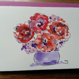 Cartão em branco, cartão de felicitações, cartão original, cartão aquarela, cartão de flores, cartão floral, cartão exclusivo, cartão de agradecimento, cartão de aniversário