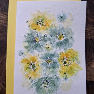 Biglietto vuoto, biglietto di auguri, biglietto originale, biglietto acquerello, biglietto con fiori, biglietto floreale, biglietto unico, biglietto di ringraziamento, biglietto di compleanno