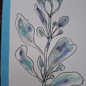 Carte vierge, carte de voeux, carte originale, carte aquarelle, carte fleurs, carte florale, carte unique, carte de remerciement, carte d'anniversaire