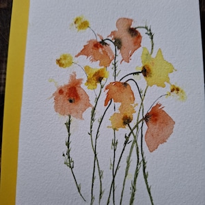 Biglietto vuoto, biglietto di auguri, biglietto originale, biglietto acquerello, biglietto con fiori, biglietto floreale, biglietto unico, biglietto di ringraziamento, biglietto di compleanno