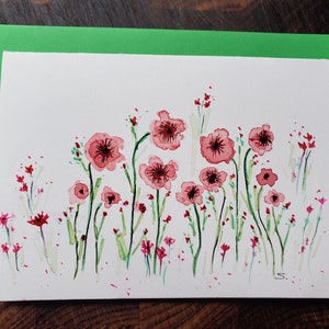 Cartão em branco, cartão de felicitações, cartão original, cartão aquarela, cartão de flores, cartão floral, cartão exclusivo, cartão de agradecimento, cartão de aniversário