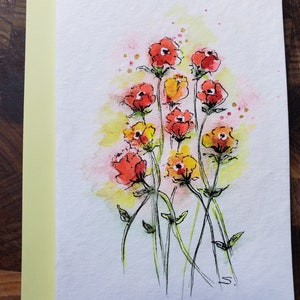 Cartão em branco, cartão de felicitações, cartão original, cartão aquarela, cartão de flores, cartão floral, cartão exclusivo, cartão de agradecimento, cartão de aniversário