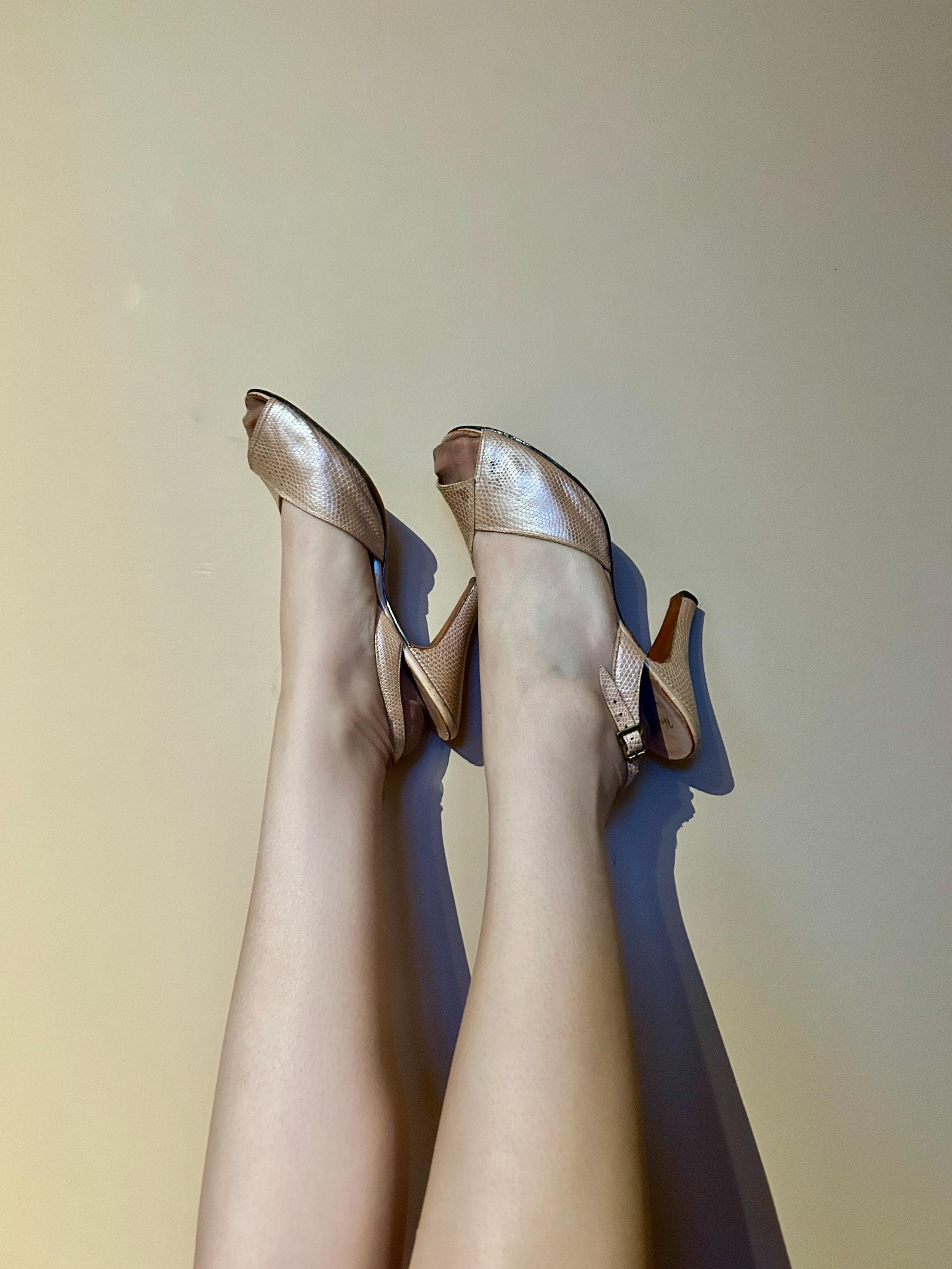 Sandales Plateforme à Talons Aiguilles - Paillettes Dorées, Style Pin-up Années 50, Taille 7