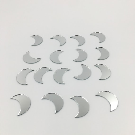 Small Mini Round Craft Mirrors Tile Bulk Assortment 1/2, 3/4 & 1 inch 100  Pcs