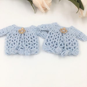 10Pcs Mini uncinetto Maglia Maglia Favori Baby Shower Battesimo Battesimo Bomboniere