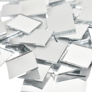 2x2CM Mini quadrato specchi di vetro tessere di mosaico, 2CM vetro specchio quadrato, 100PCS / LOT