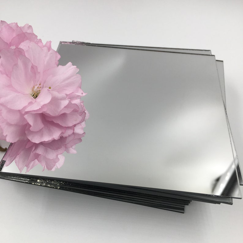 4''x 4'' Square Mirror Tiles Silver Gold - Etsy