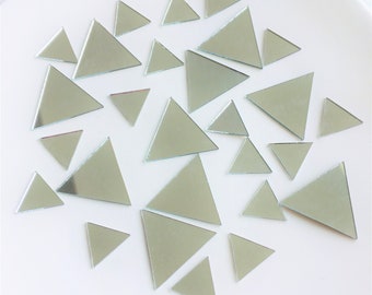 200 Pcs Triangle Shape Assorted Mirror Mosaic Tile, Mirror Pieces