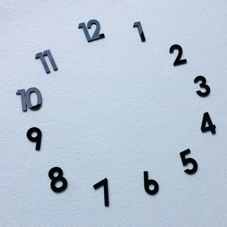 12 pezzi di numeri acrilici arabi specchiati per un orologio da parete immagine 8