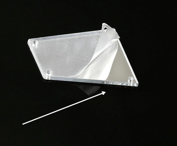 Rose Gold 50.8 mm 2 inch Triangle Mirror Mosaic Tile Craft Mirrors 50pcs
