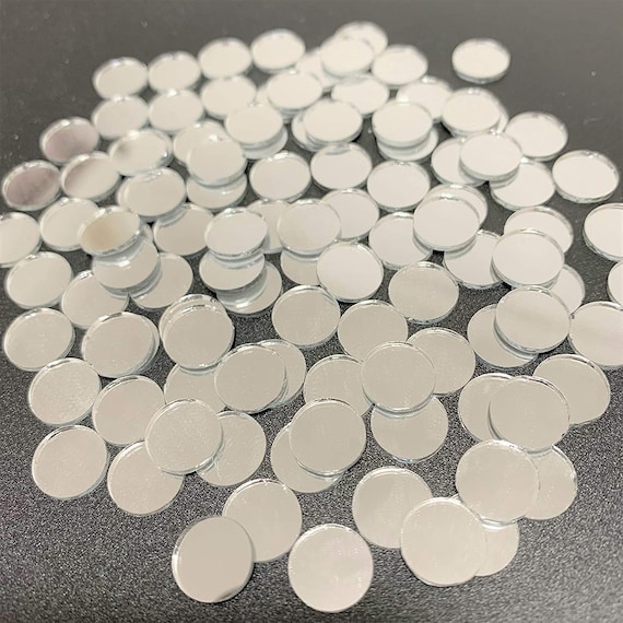 100 Pcs 2 Inch Acrylic Mirror Circles - Self-Adhesive Round Mirrors, DIY Craft Mosaic Tiles For Home Decor, Small Mirror Pieces