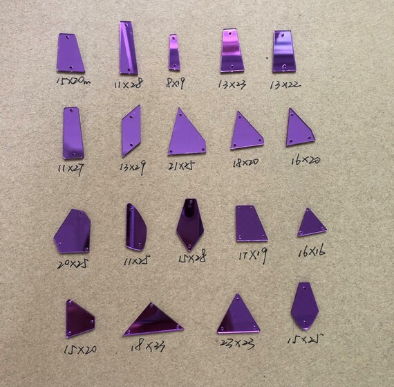 Flat online mirror beads