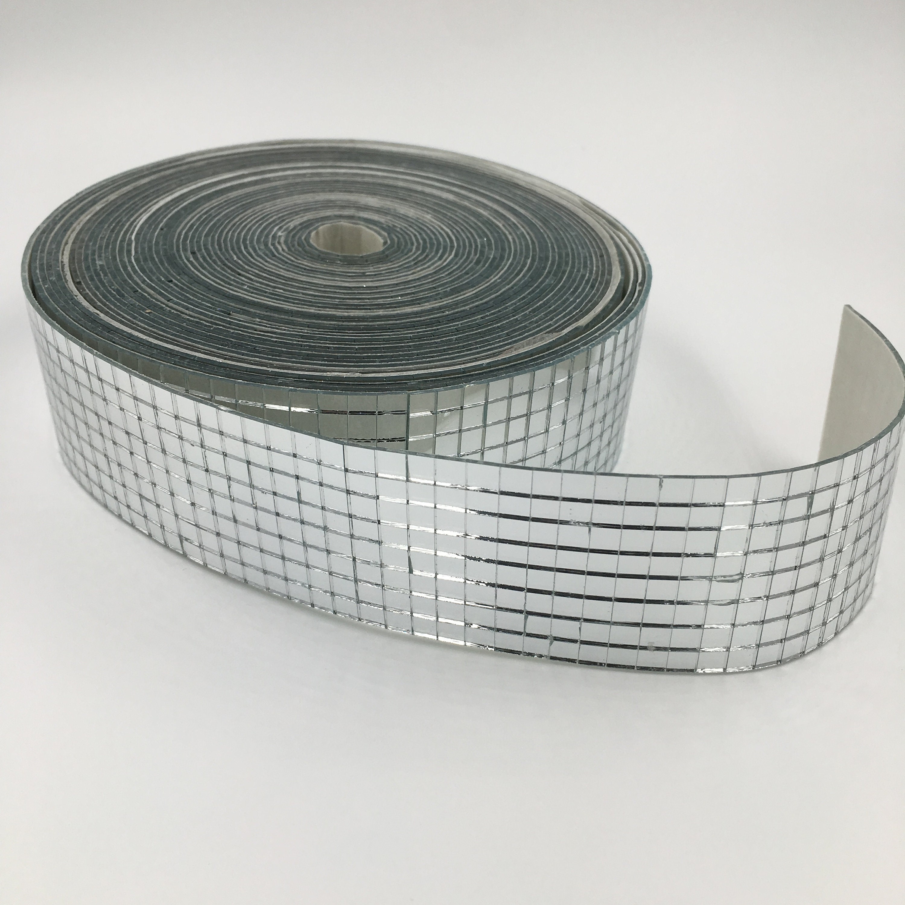 Home Décor 4*100Cm SelfAdhesive Glass Mirror Mosaic Tile Mini Square